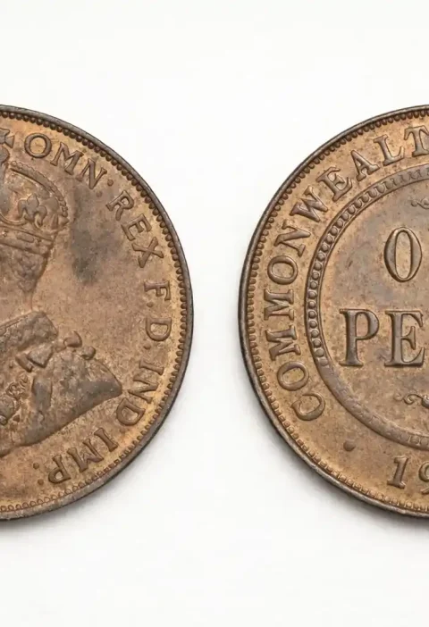 Obverse and reverse of a 1936 Australian penny.