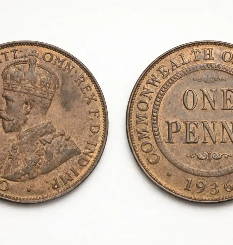 Obverse and reverse of a 1936 Australian penny.